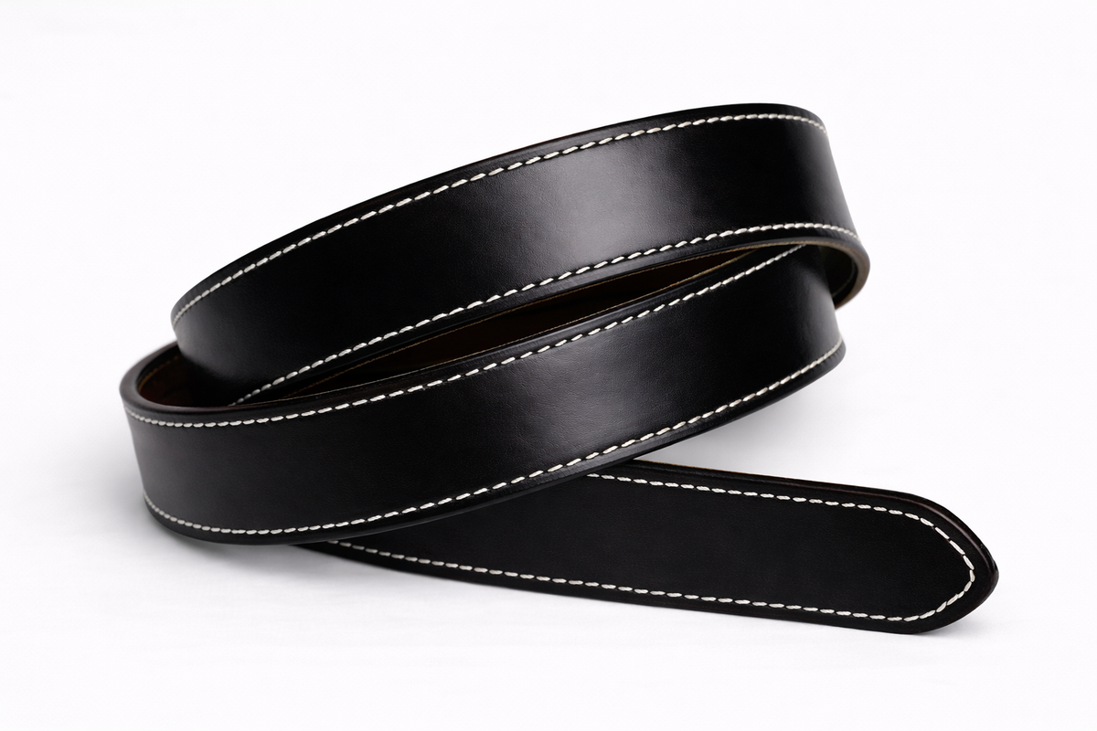 Black Classic Leather Belt