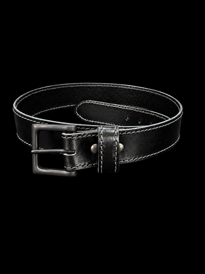 Black Classic Leather Belt