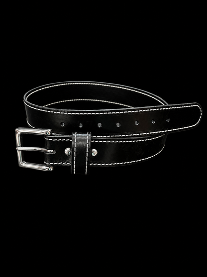 Black Classic Leather Belt