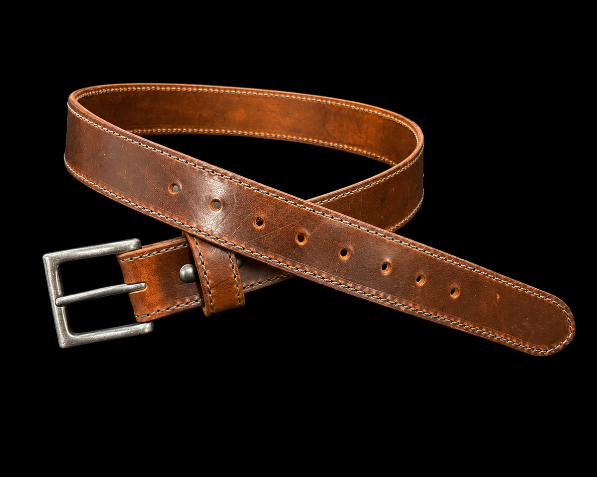 Rustic Brown Classic Leather Belt