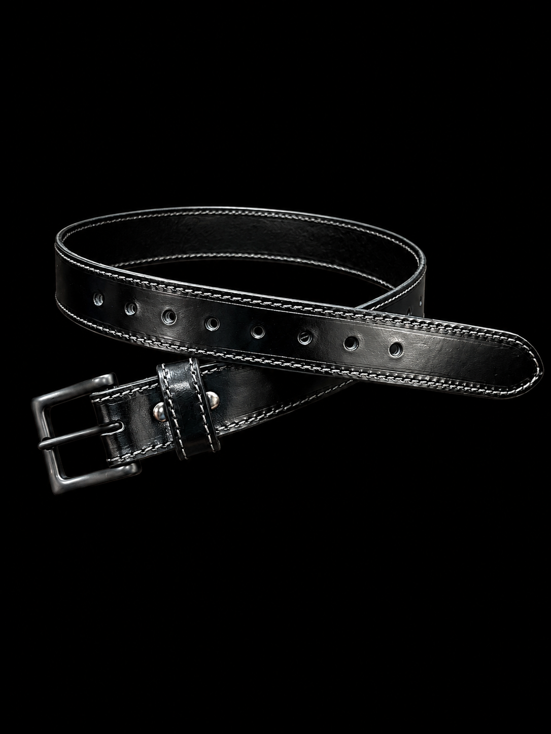 Black Classic Leather Belt