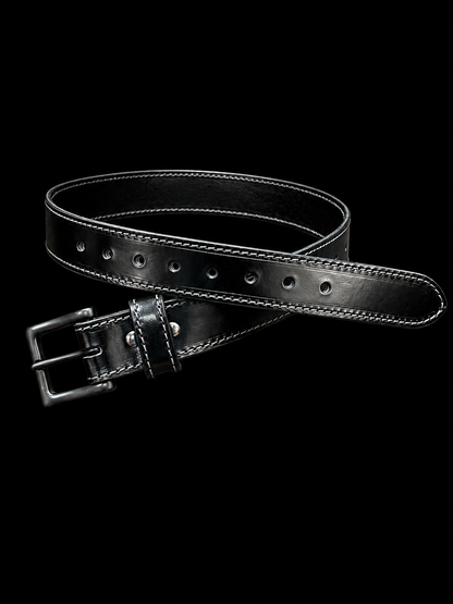 Black Classic Leather Belt