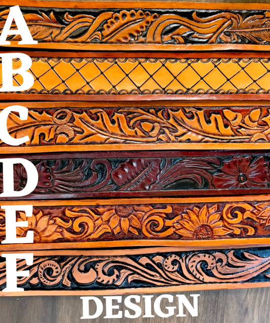 Custom Tooled Leather Belt