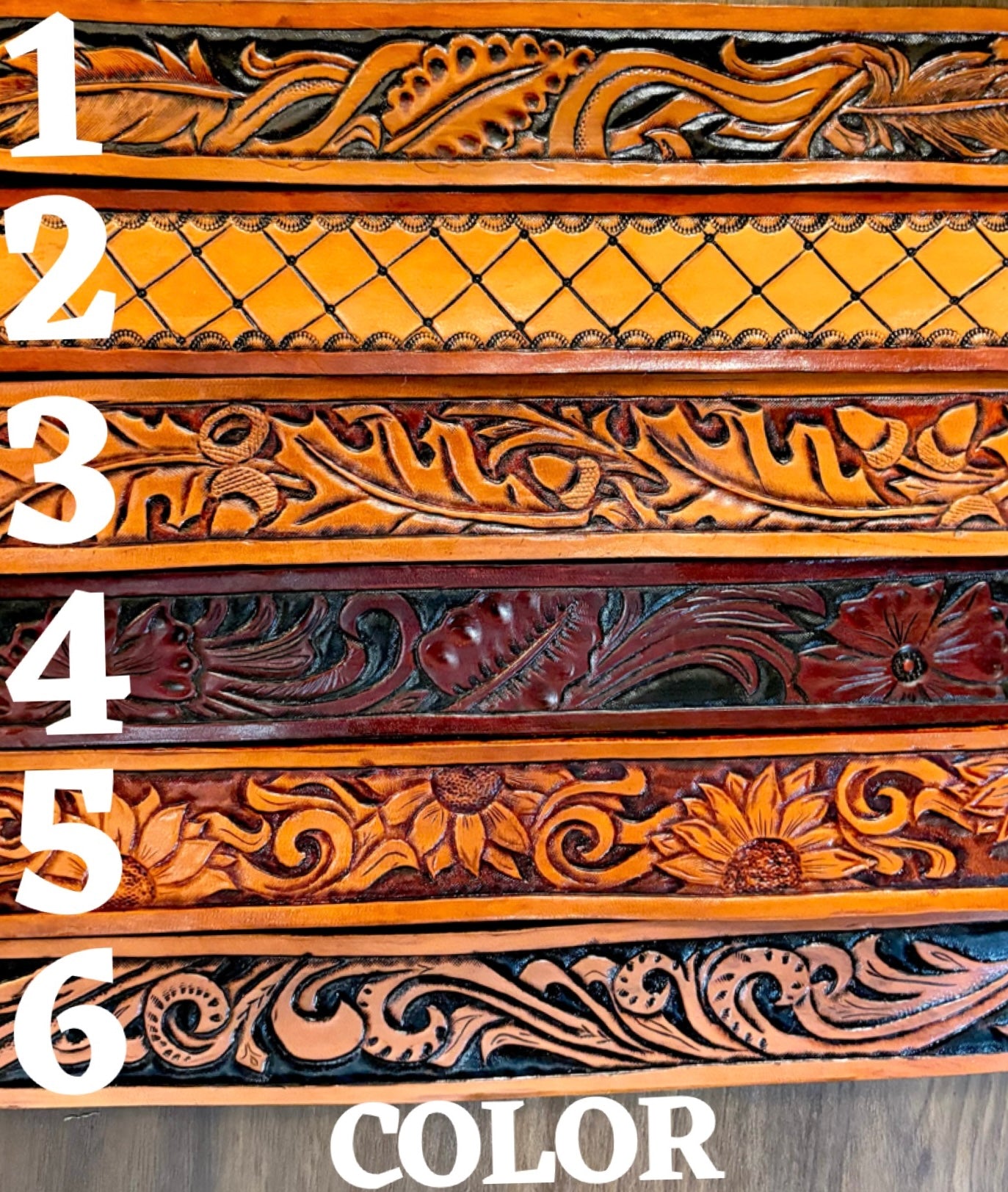 Custom Tooled Leather Belt